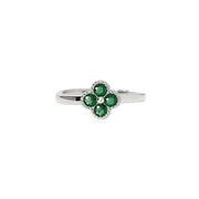 Mabina Anello jasmine 523456 - fiore in zirconi verdi